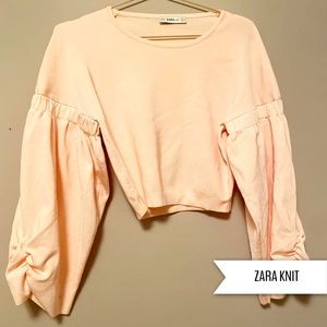 🤎2/$20 NWOT ZARA KNIT crop top sweater • M
